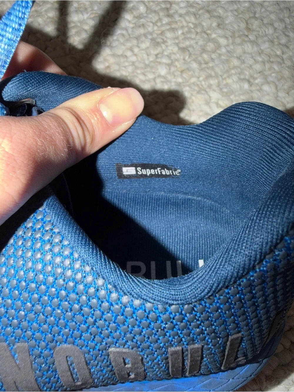 NOBULL Outwork Super Fabric Trainer Sneakers Navy Blue Gum Sole